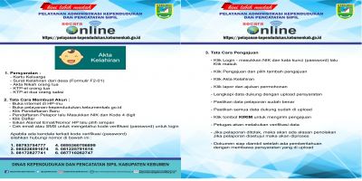 persyaratan akte kelahiran
